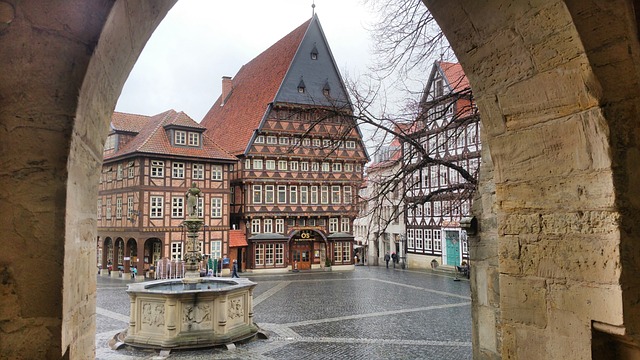 Der Marktplatz von Hildesheim.
